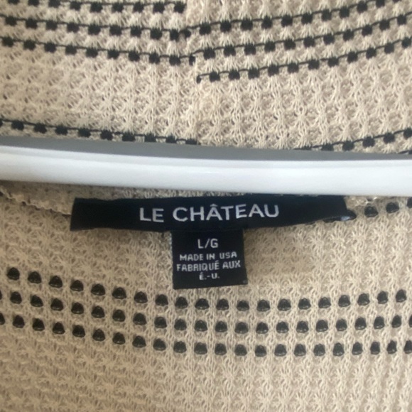 LA CHATEAU - Oversized Cowl Neck, Short Sleeve Stripped Shirt - Picture 6 of 9